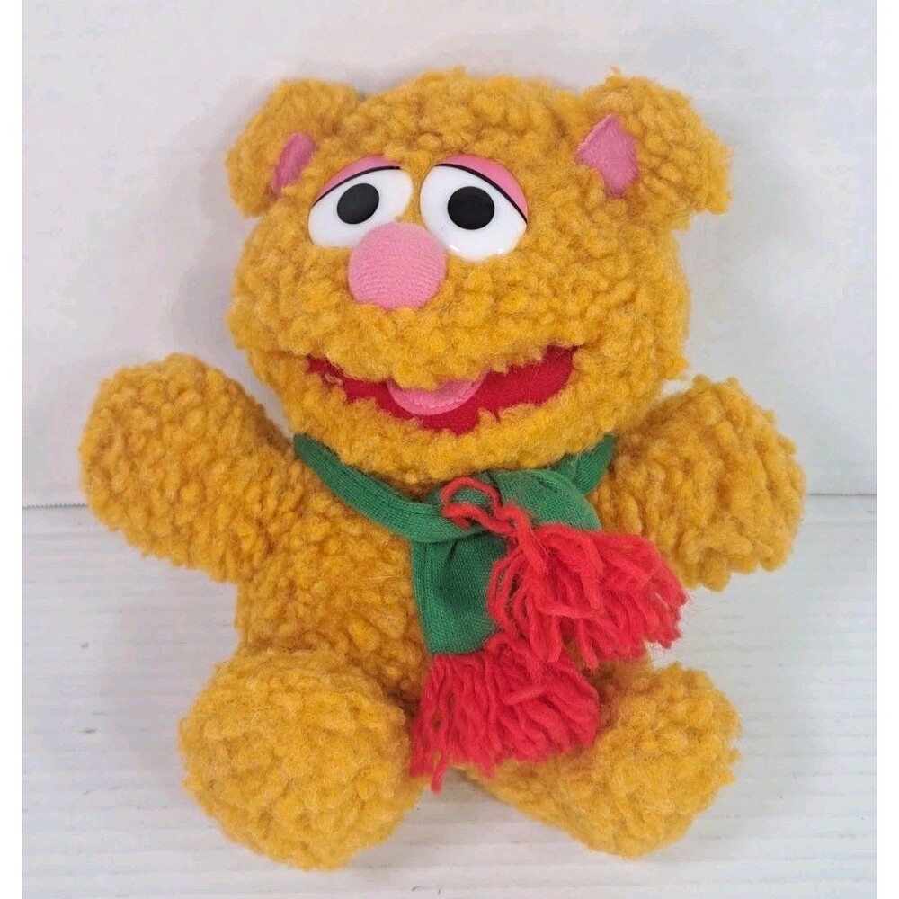 Baby Muppets Fozzie Bear Plush Jim Henson Stuffed 8" Toy Vtg 1987 Plushie Teddy